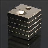10pcs N50 20x10x4mm 4mm Trou Super Strong Block Magnets Rare Earth Aimants en néodyme