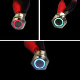3V 12mm Anlık Basma Düğmesi LED Düğme Su Geçirmez Anahtar