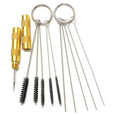 Kit de 11 herramientas para limpieza y reparación de boquillas de aerógrafo, aguja y pincel