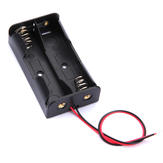 Plastic Batterij Opbergkoffer Box Houder Voor 2x18650 Met Kabels