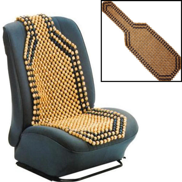 Beaded Wooden Front Massage Seat Chair Cover Cushion Car Office Home