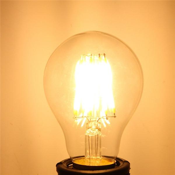 E27 LED 8W Wit / Warm Wit COB LED Filament Retro Edison LED Lampen 85-265V
