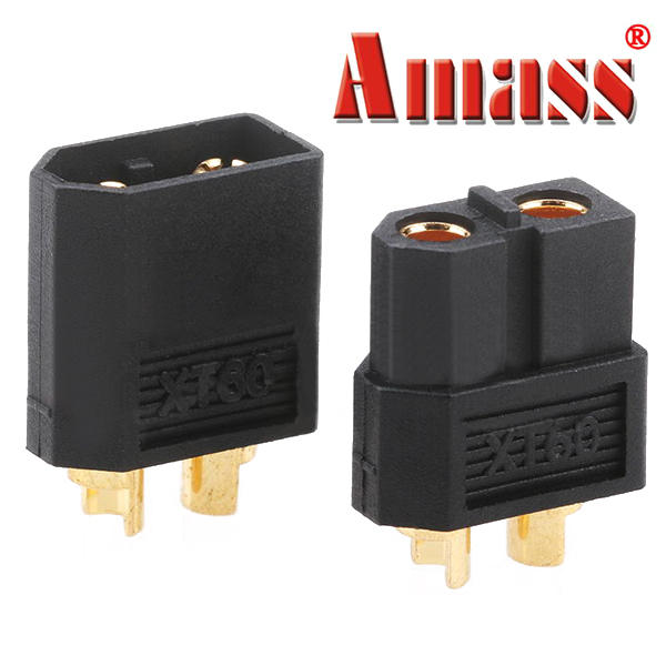 Amass XT60 Bullet Connector Plugs For RC Battery Motor Black