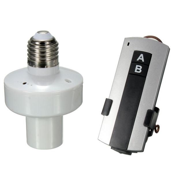 E27 Screw Wireless Remote Control Light Lamp Bulb Holder Cap Socket Switch New 