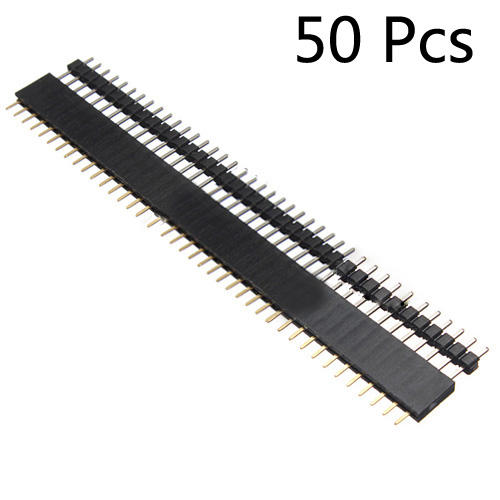 

50 Pair 40 Pin 2.54mm Male Female SIL Socket Row Strip PCB Connector