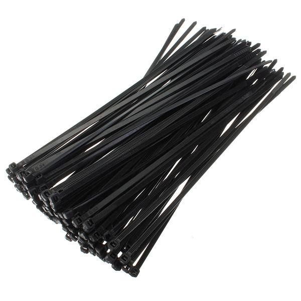100Pcs 8inch Wire Cable Zip Ties Nylon Wrap 40 LBS Tensile Strap