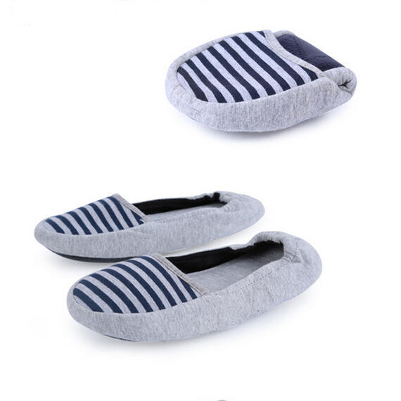 

Women Mother Fashional Breathable Navy Stripe Women Casual Flat Shoes