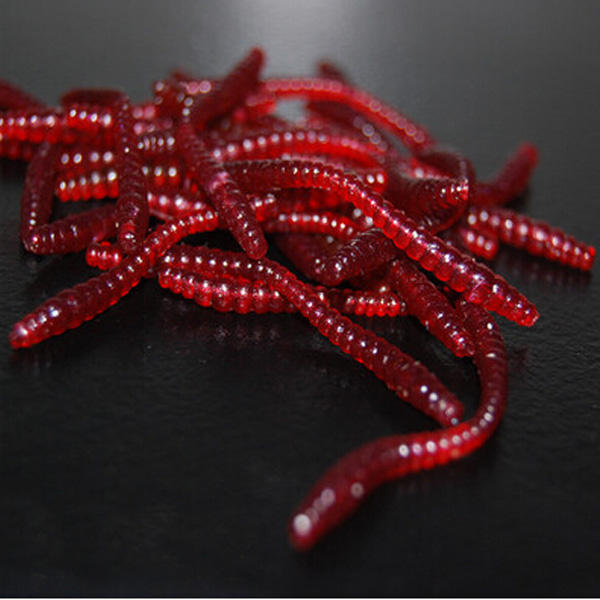 1pc Soft EarthWorm Fishing Lures Silicone Plastic Red Worms Bait