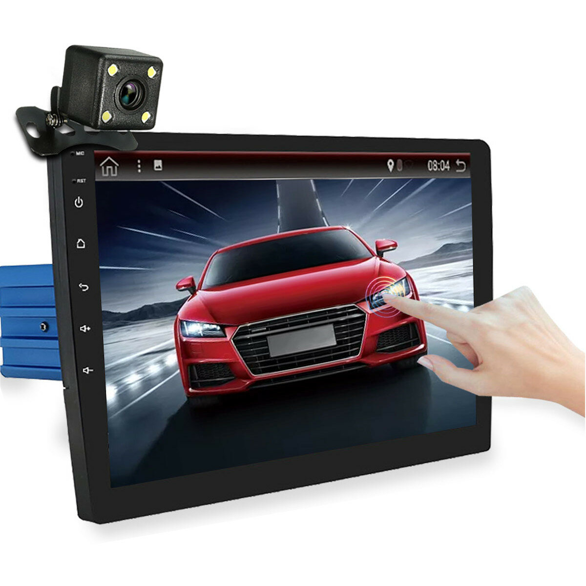 PX6 9 Inch 1 DIN voor Android 9.0 Auto MP5-speler 4+32G 8 Core Touchscreen Bluetooth GPS Radio met a