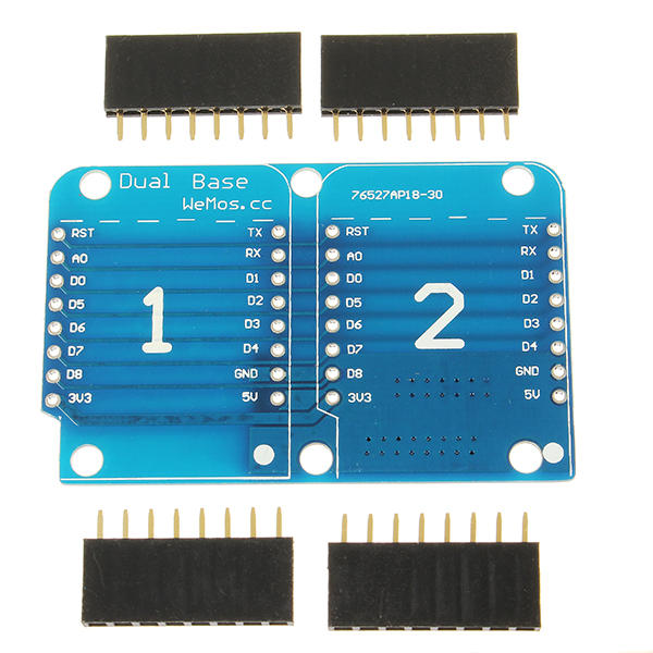 

5Pcs Double Socket Dual Base Shield For D1 Mini NodeMCU ESP8266 DIY PCB D1 Expansion Board