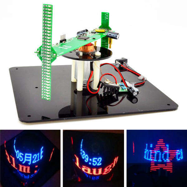 

Geekcreit® DIY Biaxial 3D Rotating LED Kit POV Creative Soldering Training Kit