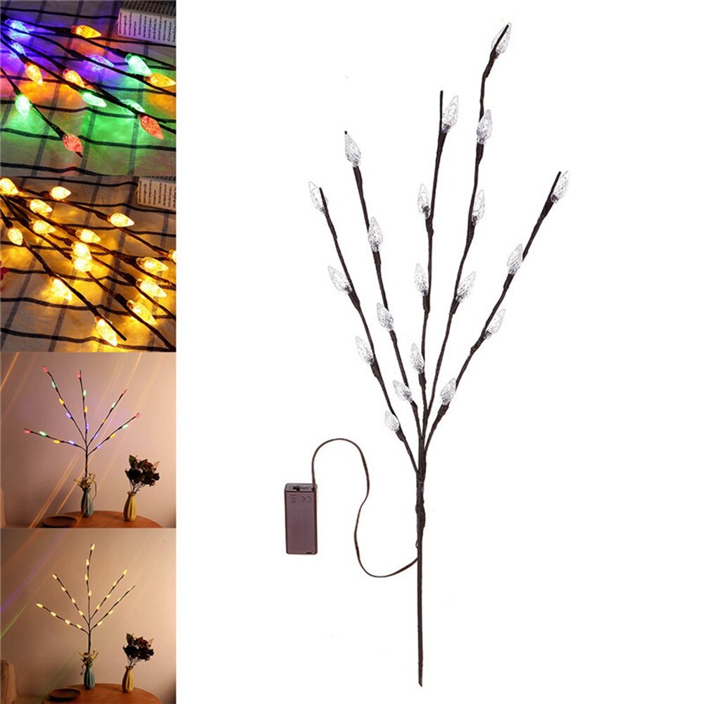 70CM Battery Power 20LED Pinecone Tree Branch Fairy String Light Christmas Home Party Decor