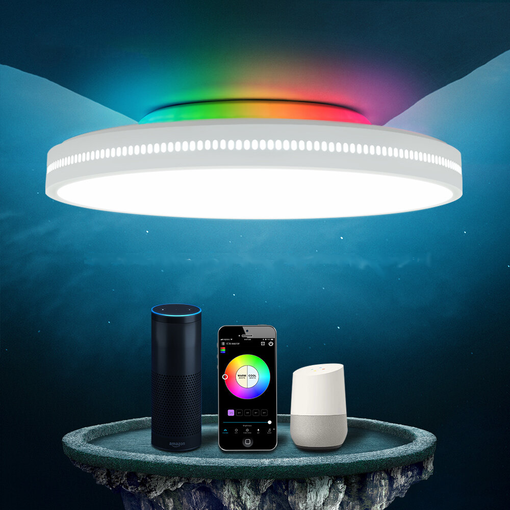 

OFFDARKS AC200-240V 60W 400mm Ceiling Lamp Bedroom Kitchen LED Ceiling Light RGB Dimming APP WIFI Voice Control