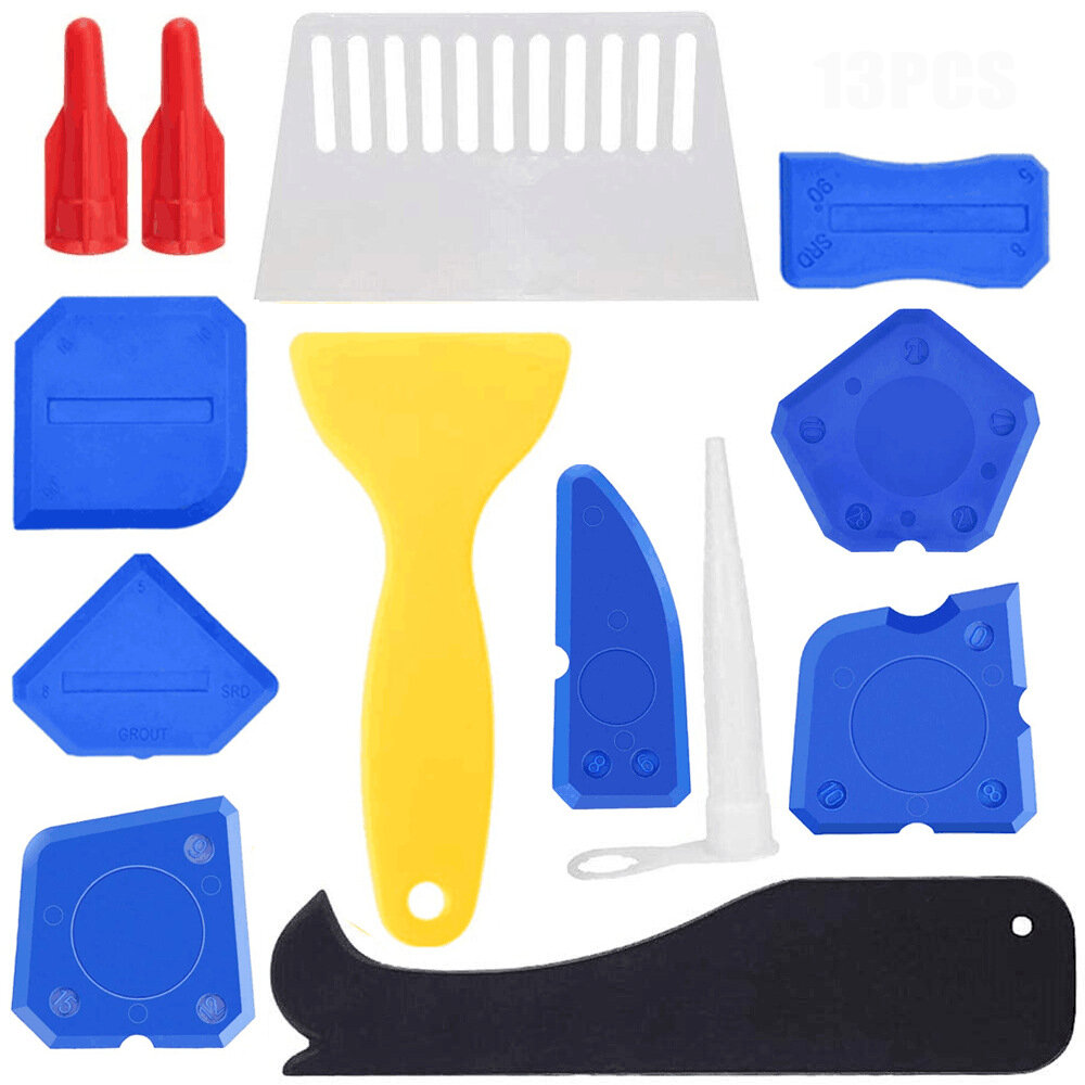 

13Pcs Silicone Sealant Remover Tool Kit Useful Door Window Cleaning Tools Scraper Caulking Removal For Glass Glue