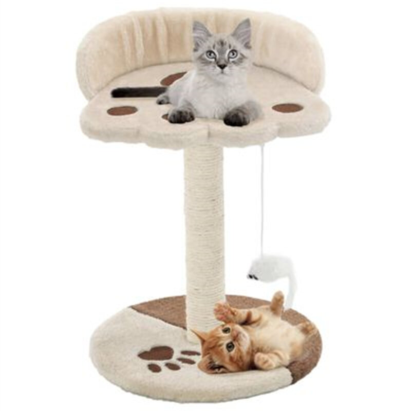 [EU Direct] vidaxl 170543 Cat Tree with Sisal Scratching Post 40 cm Scratcher Tower Home Furniture Climbing Frame Toy Sp
