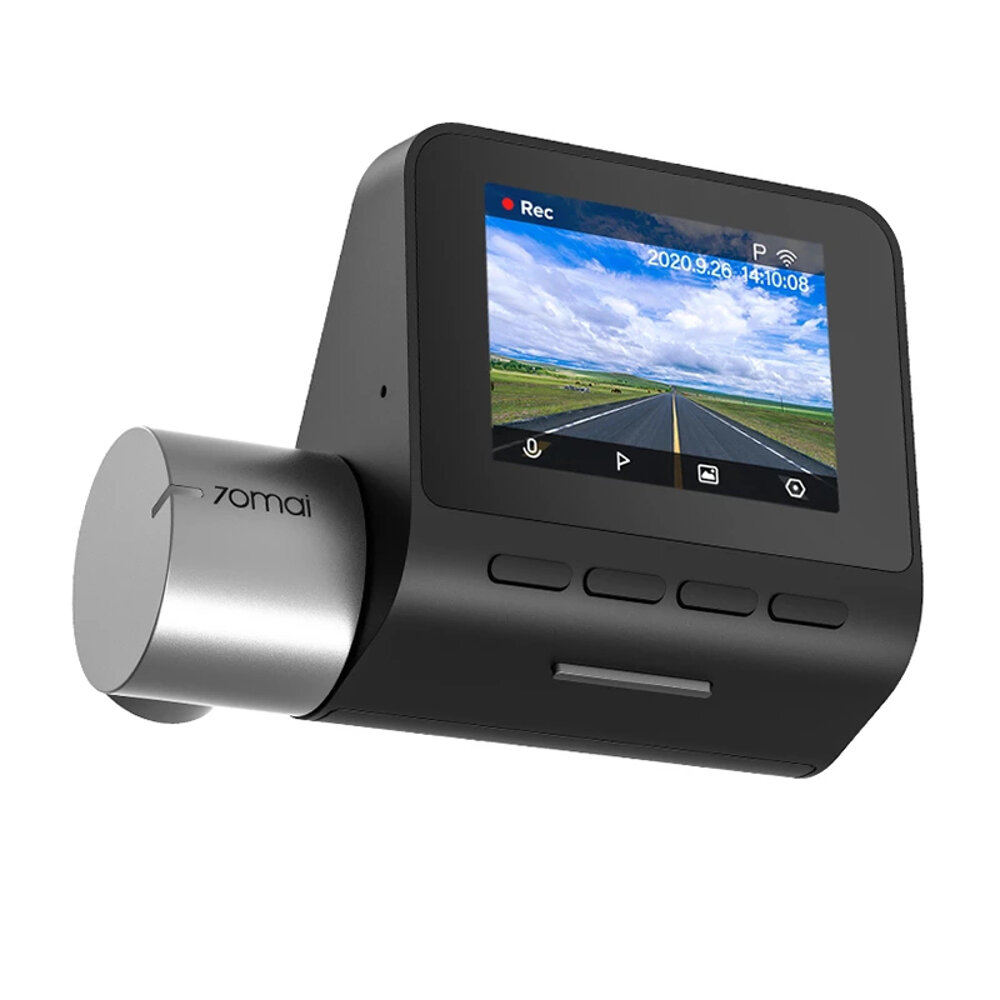140° Wide Angle FOV WDR 1080P Built in WiFi GPS Smart Dash Camera for Cars 1944P Ultra Full HD Night Vision Sony IMX335 2'' IPS LCD Screen Front and Rear ADAS 70mai Dash Cam Pro Plus+ A500S