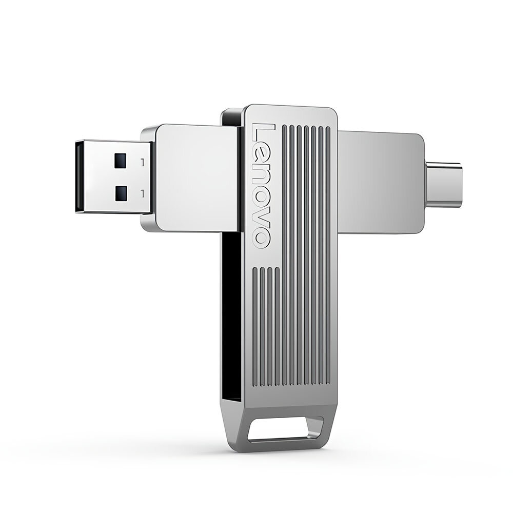 

Lenovo SX5 Pro 128GB Type-C & USB3.2 Solid State Flash Drive Dual Interface 360° Rotation Zinc Alloy USB Disk Portable T