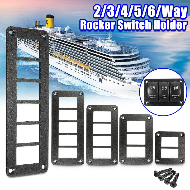 Aluminum rocker switch panel housing holder for arb carling narva boat type auto parts switches parts 2way/3way/4way/ 5way/ 6way
