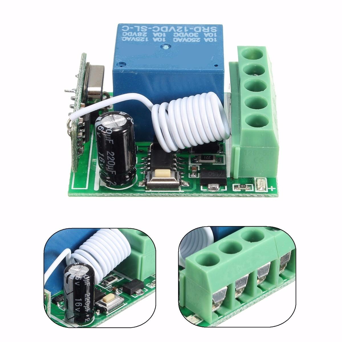 50pcs DC12V 10A 1CH 433MHz Wireless Relay RF Remote Control Switch Receiver Module