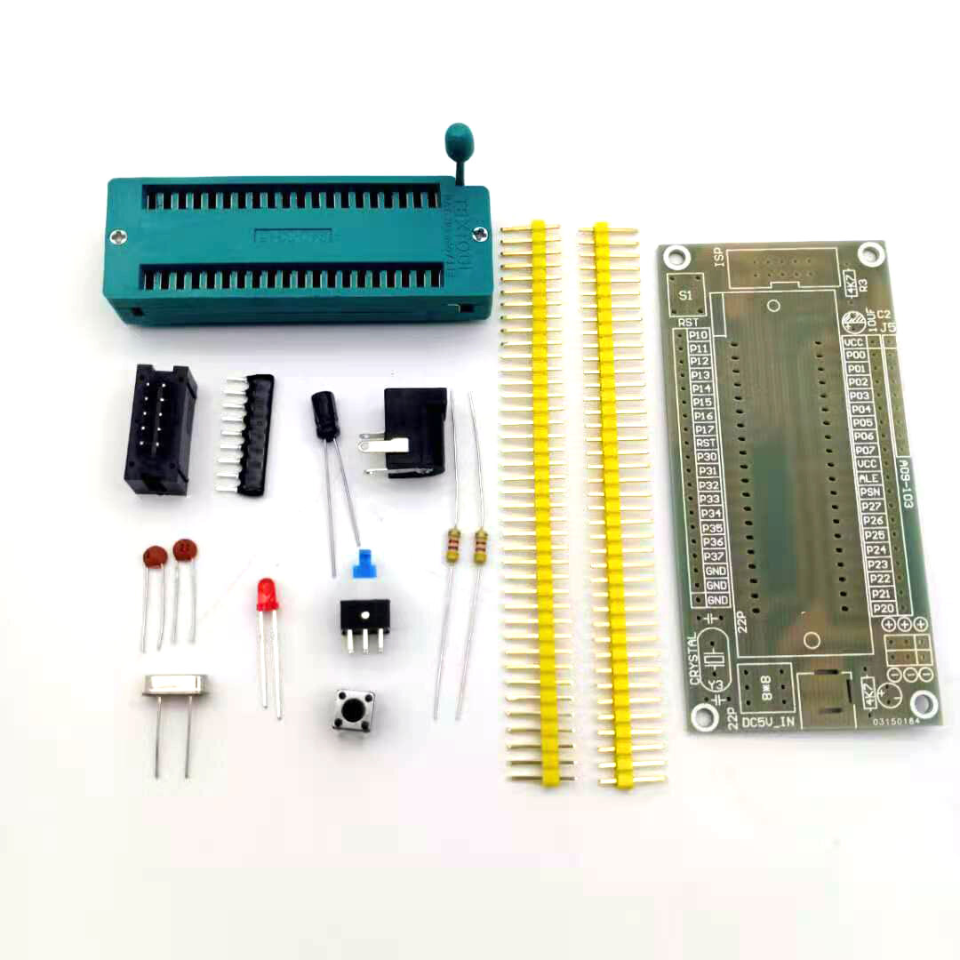 

51 Single Chip Microcomputer Minimum System Board DIY Kit Development Board Learning Board 40P Locking Seat with Movable