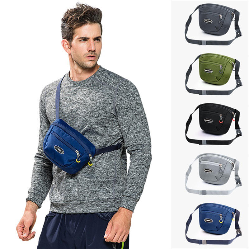 Bolsa de cintura e ombro ANMEILU impermeável de 2,5L em nylon para campismo e desportos ao ar livre, com compartimento de armazenamento para telefone de 6 polegadas