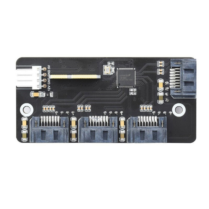 

C0918 Raspberry Pi CM4 Expansion Card PCI-E to Four-way SATA3.0 Expansion Board 6Gbps High-speed SATA Interface Module B