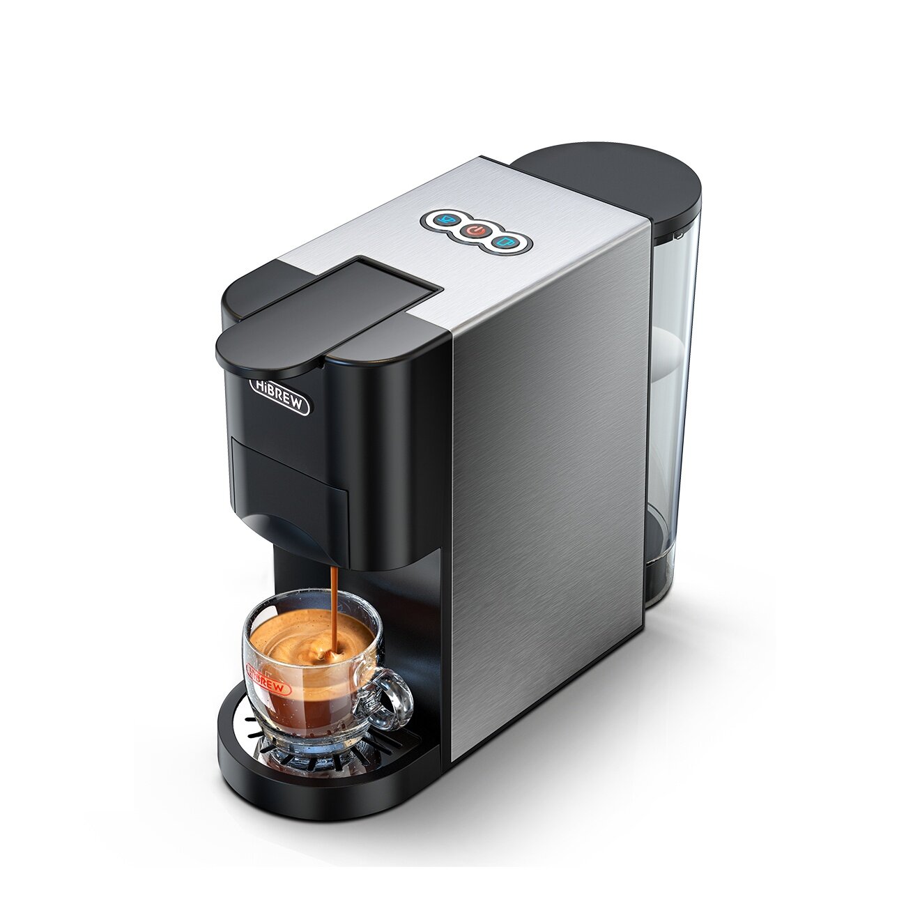 [EU Direct] HiBREW Coffee Machine 4in1 Multiple Capsule Espresso Dolce Milk&Espresso&ESE Pod&Powder Coffee Maker Stainle