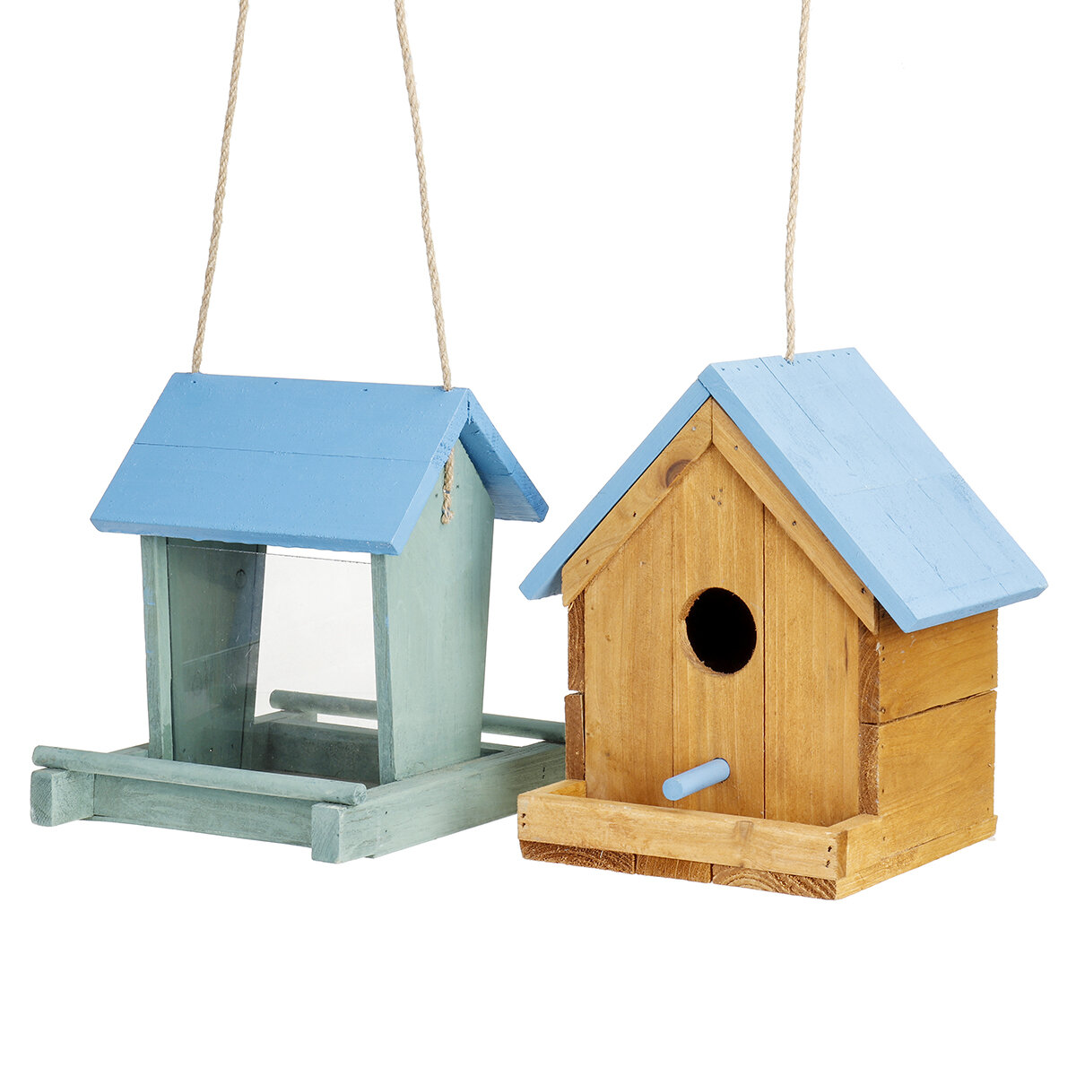 

Wooden Small Bird Parrot Breeding Nest Box Nesting Budgie House Cage Home