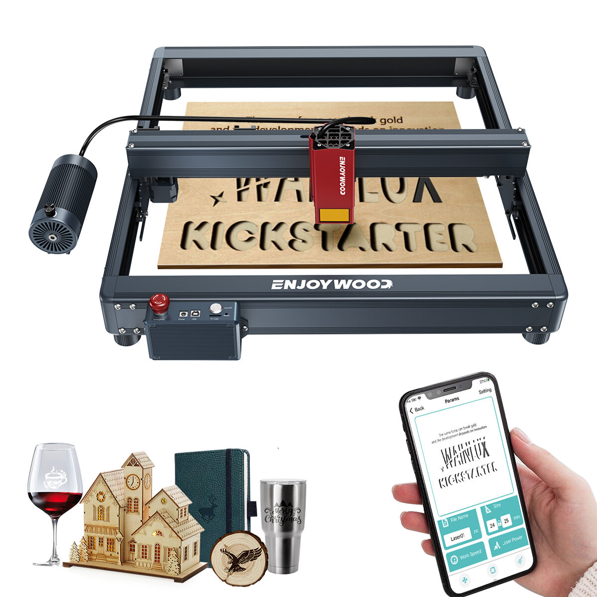 best price,enjoywood,e20,20w,laser,engraver,with,air,assist,system,coupon,price,discount