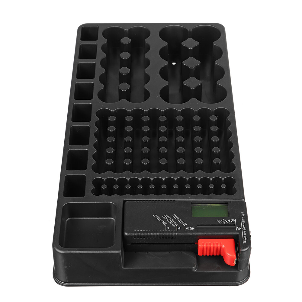 Quantum Batterij Organizer Houder Tester Batterij Caddy Rack Case Box met Batterij Checker Voor AA A