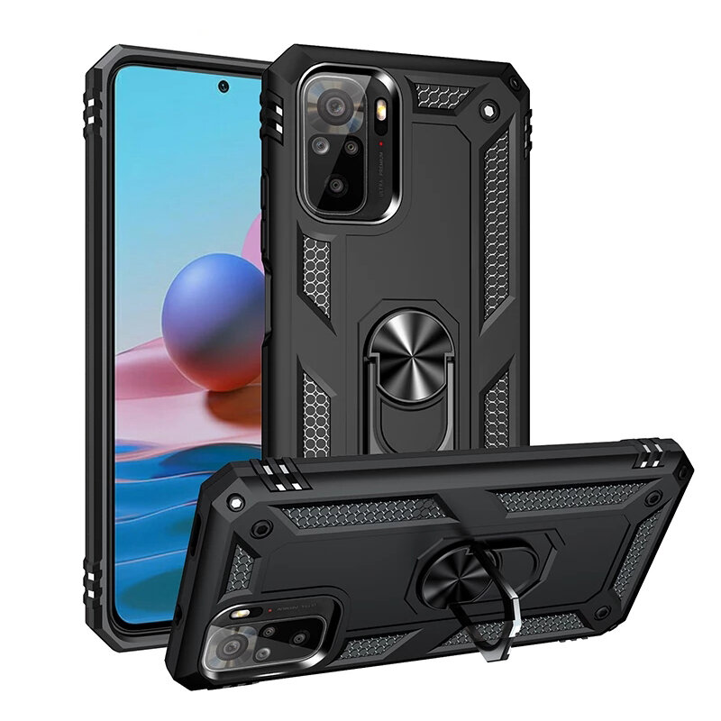 Bakeey for Xiaomi Redmi Note 10 4G/ Redmi Note 10S Case Armor Bumpers Shockproof Magnetic with 360 R