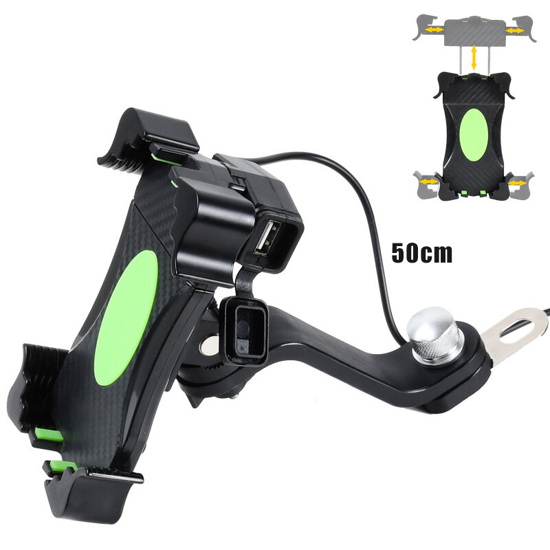 

ZP-MT2020 360° Rotation Outdoor Motorcycle Electromobile Mobile Phone Holder Stand for Devices between 4-6.8 inch