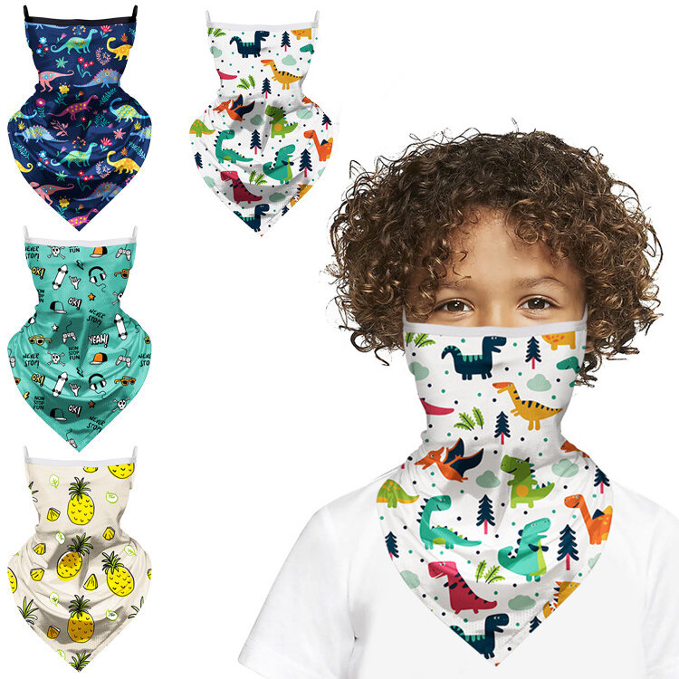 

Kids Scarf Face Mask Neck Gaiter Balaclava Bandana Ice Silk Cooling UV Protection Dustproof Windproof for Children Headw