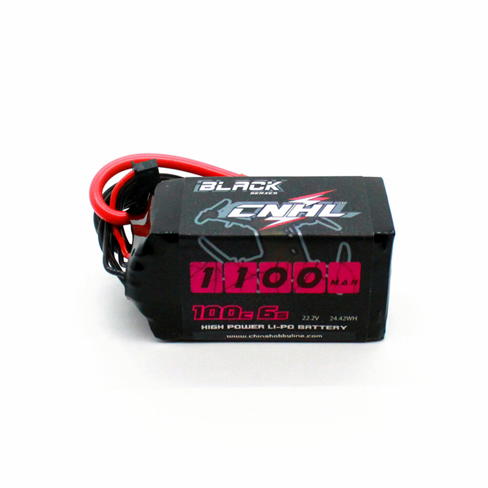 CNHL ZWARTE SERIE 1100 mAh 22.2 V 6 S 100C Lipo Batterij XT60 Plug voor RC Drone FPV Racing