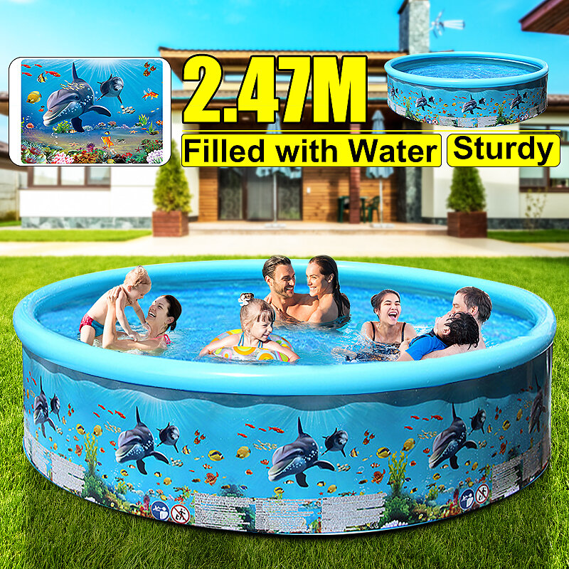 125/155/186 / 247cm Intrekbaar opblaasbaar zwembad Groot gezin Zomer Buitenspeelfeest Feestartikelen voor kinderen Volwassenen