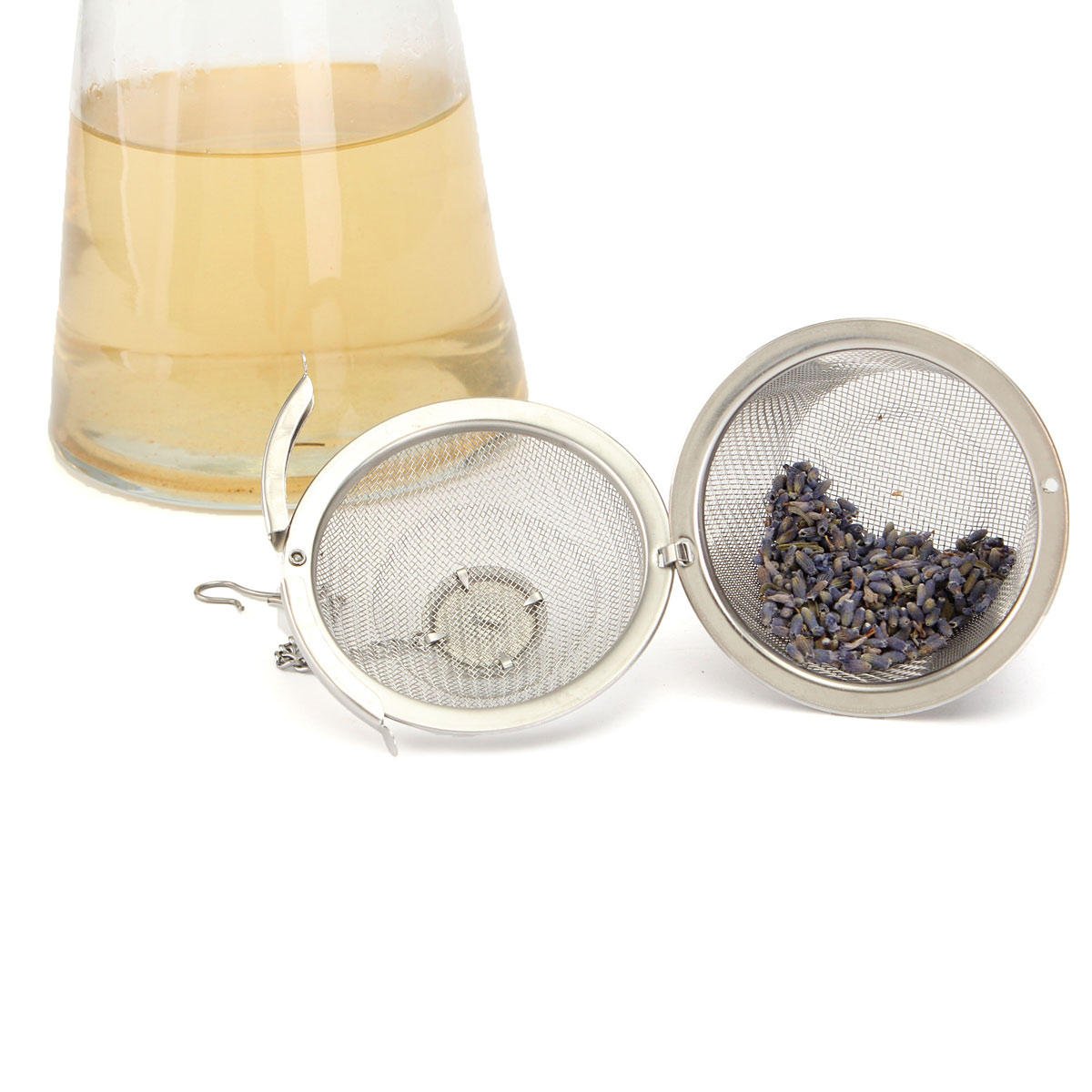 4.5/8.5/11cm Stainless Steel Reusable Mesh Herbal Ball Tea Spice Strainer Teakettle Filter