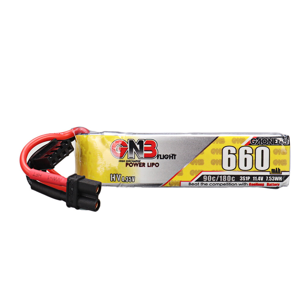Gaoneng GNB 11.4V 660mAh 90C 3S LiPo-batterij XT30 Plug voor FPV Racing Drone