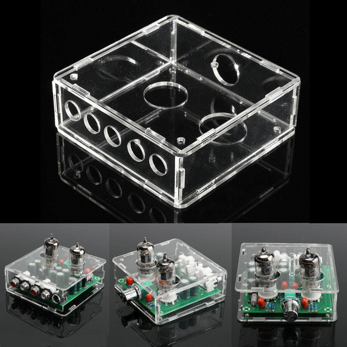 

Acrylic Transparent Shell Housing For 6J1 Valve Preamp Tube PreAmplifier Module Case