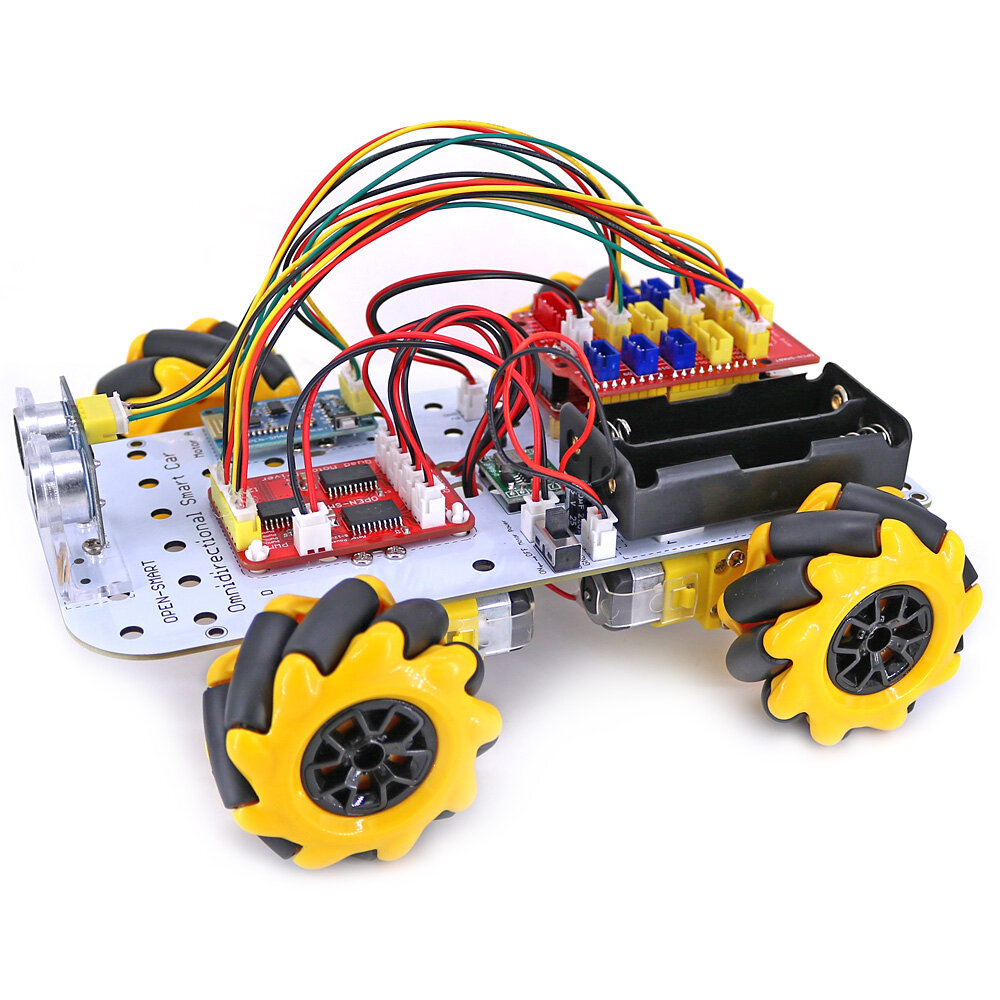 

Omnidirectional 4WD Serial Bluetooth Control Gear Motor Smart Car Kit Easy-plug colorful XH 2.54mm socket forArduino