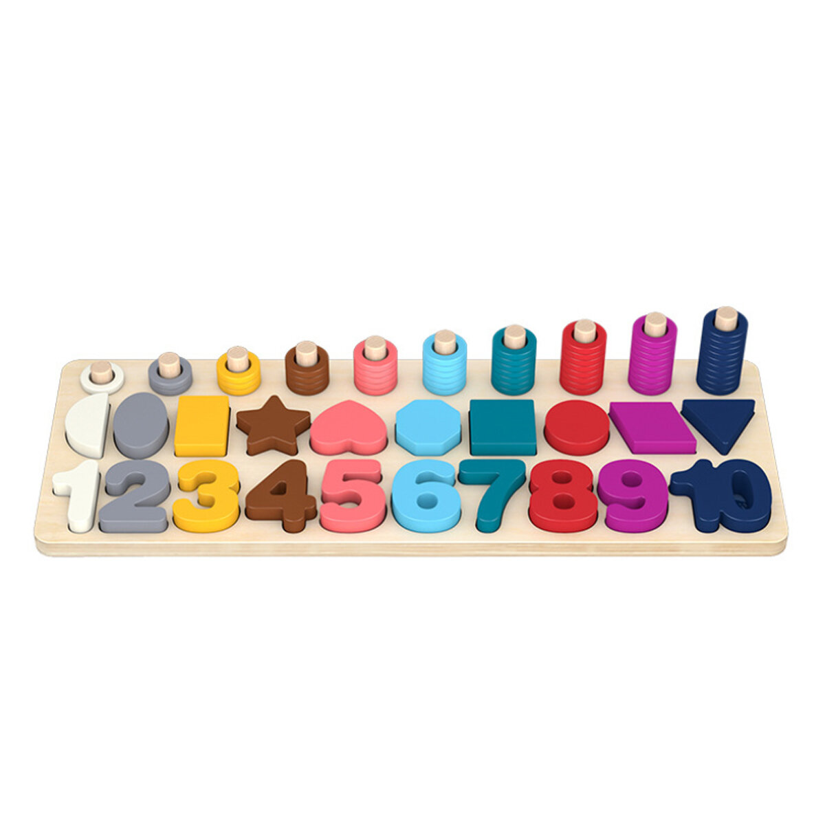 

MATH Toy Board/Math Toy Board/Wooden Toys Rings Montessori Math Toys Counting Board Preschool Learning Gift
