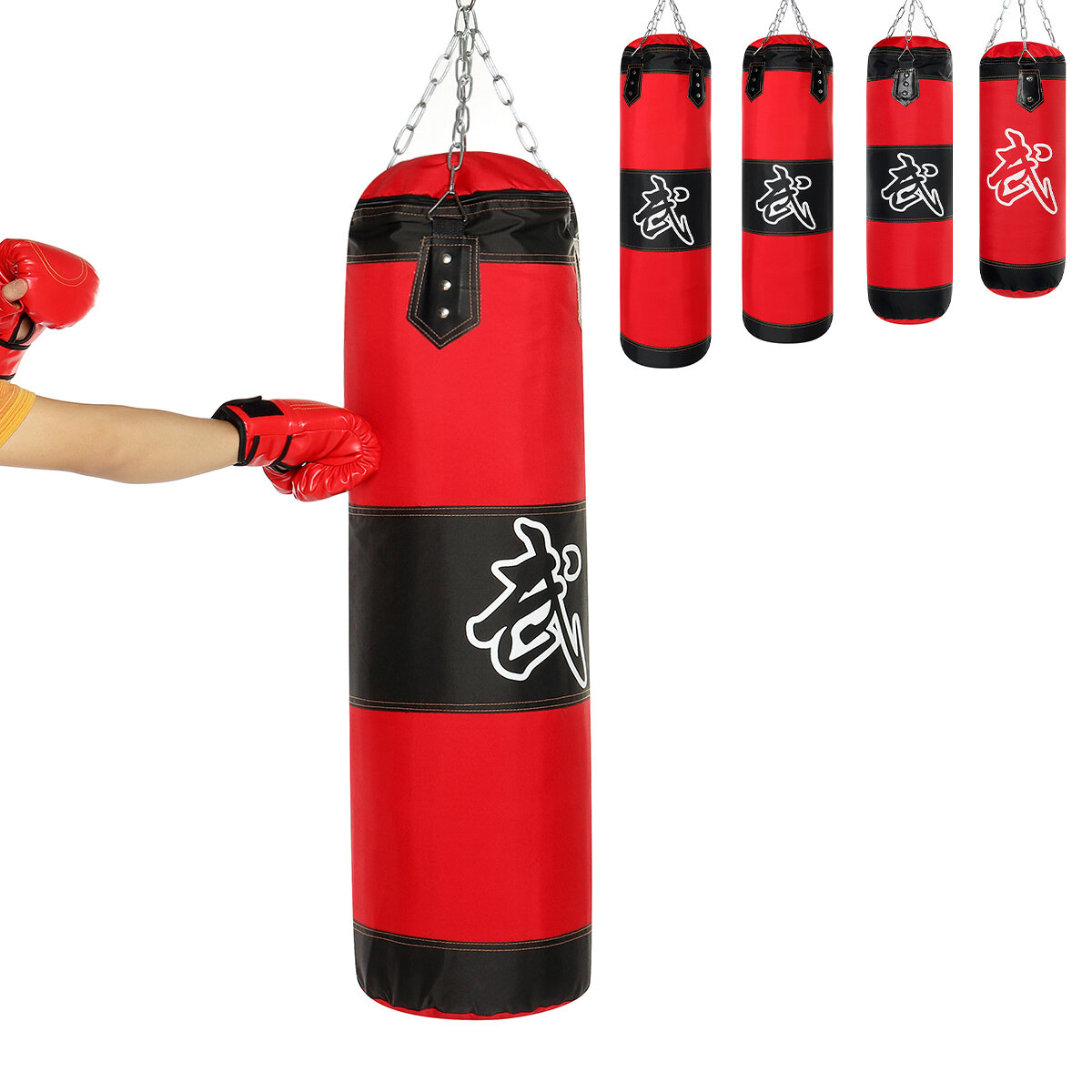 

10PCS 60~120CM Heavy Duty Punching Training Bag Kit MMA Boxing Martial Arts Kicking Sandbag With Chain
