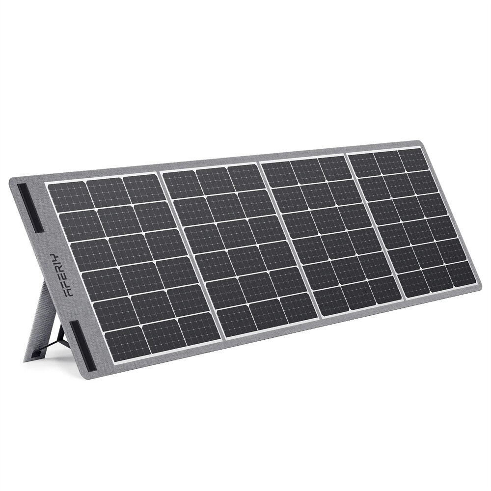 [UK Direct] Aferiy S200 200W Foldable Solar Panel, Lightweight Solar Panel with 5 Outputs, with Multi-Contact 4 Output/DC Adapter for Power Station, Solar Generator, Camping, Motorhome, Boat, Power Outage, Outdoor, Garden