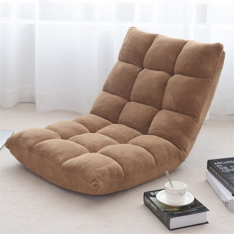 Adjustable Lazy Sofa Cushioned Floor Lounge ChairLiving Room Leisure Chaise Chair