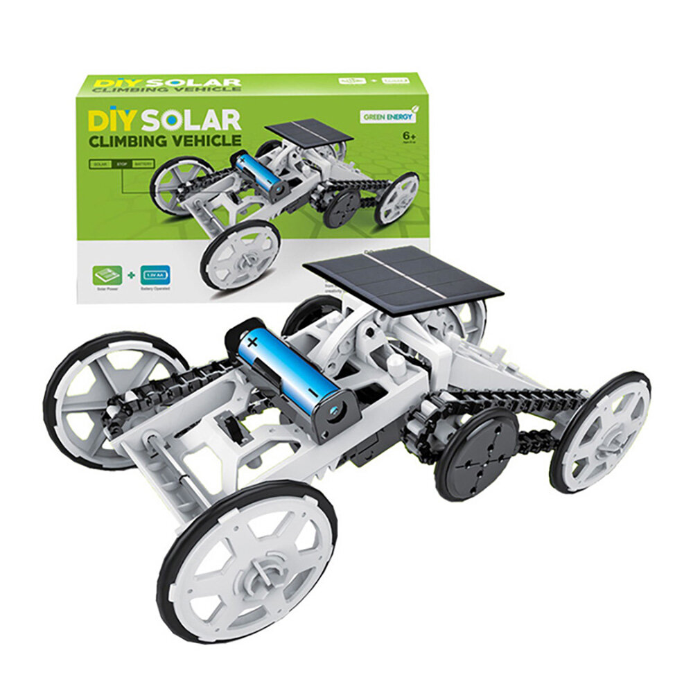 STEM speelgoed 4WD auto doe-het-zelf klimvoertuig motor auto educatieve auto op zonne-energie technische auto voor kinderen en tieners, wetenschappelijk bouwspeelgoed, geschenken speelgoed voor 6-12 jaar oude jongens meisjes