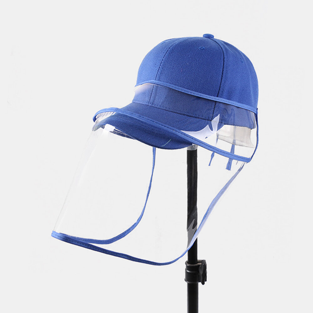 Unisex stofdicht baseballcap verwijderbaar gezichtsscherm