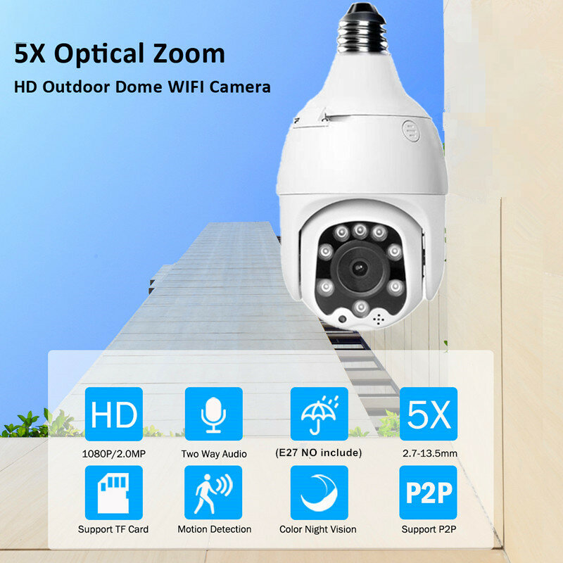 ECQ06-2MP-5X 1080P IP 5 x optische zoomcamera WiFi Draadloos automatisch volgen 2MP Nachtzicht PTZ W