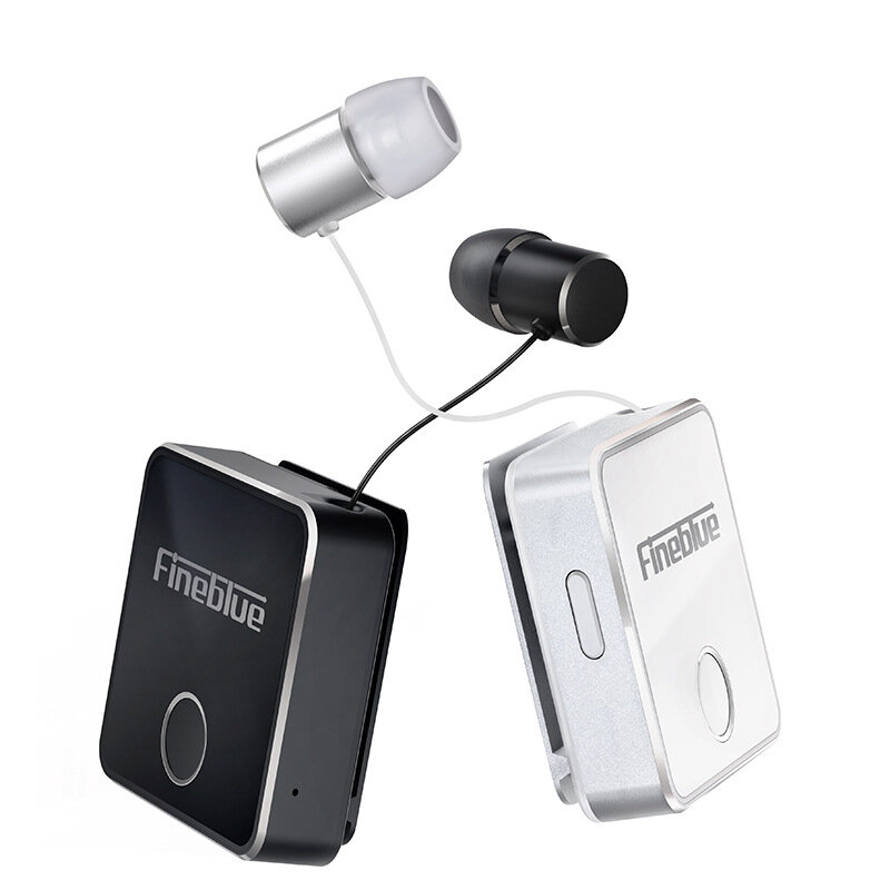 Fineblue F1 Business Clip-On bluetooth Earphone BT5.0 Noise Reduction Call Vibration Flexible Collar-clip Wireless Headp