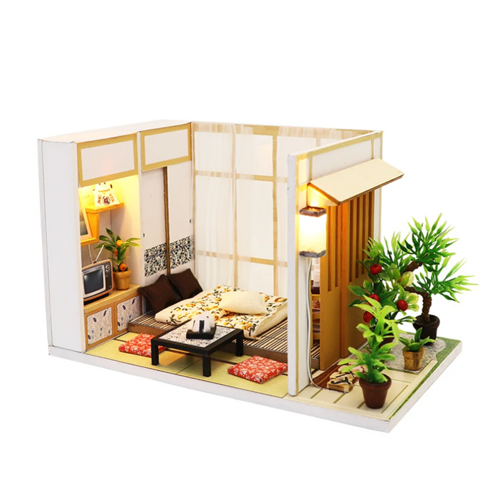 Diy doll house mini creative toy assembly cabin puzzles toys for children birthday gifts