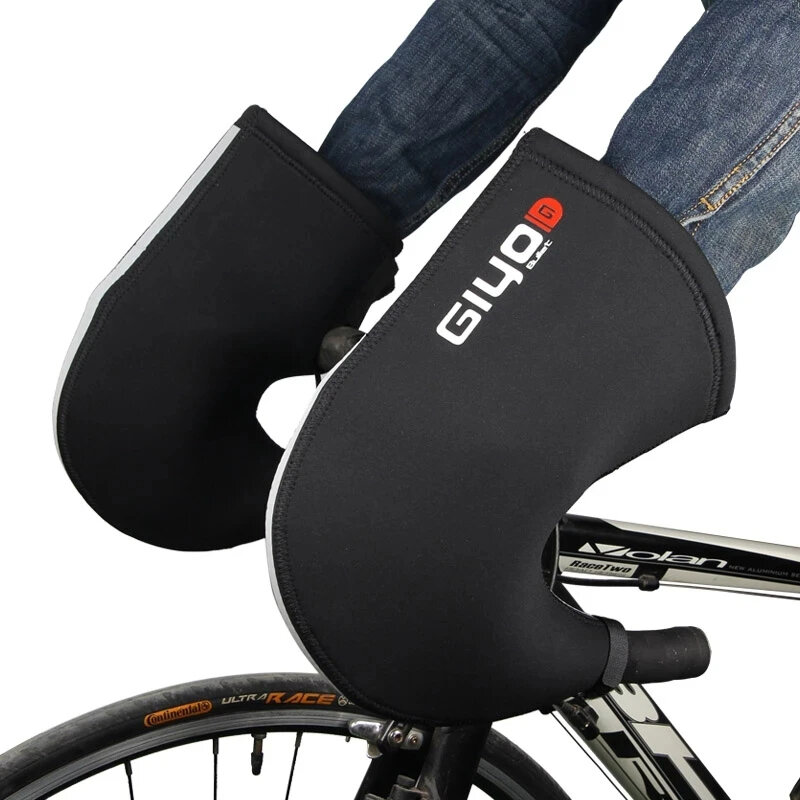 

GIYO WG-01R Road Bike Warm Gloves 5mm Thick Neoprene Waterproof Windproof Reflective Material Bicycle Handlebar Gloves f