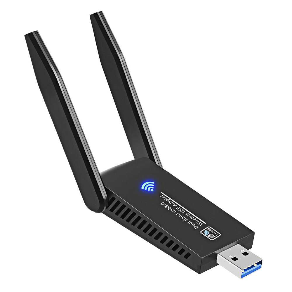 1300 Mbps USB3.0 WiFi Adapter 802.11ac Dual Band 2 * 5dBi Antenne Draadloze Netwerkkaart WiFi Dongle